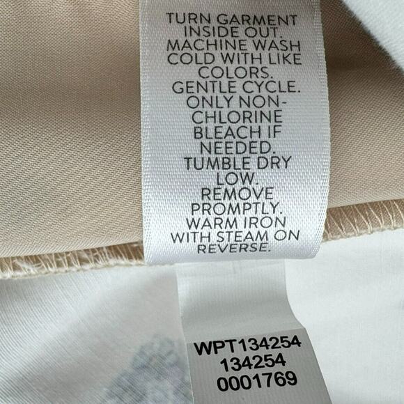 J. JILL Women's 18 White Blue Floral Boho Essential Cotton Stretch Pull On Pants - Picture 8 of 11